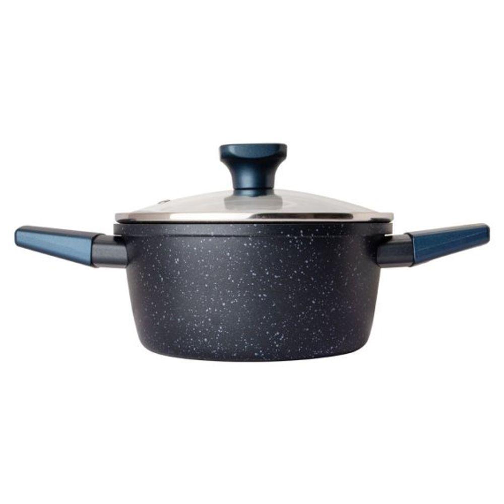 Caçarola Antiaderente Alumínio 18cm Tampa Vidro Fogão Induçã - 6