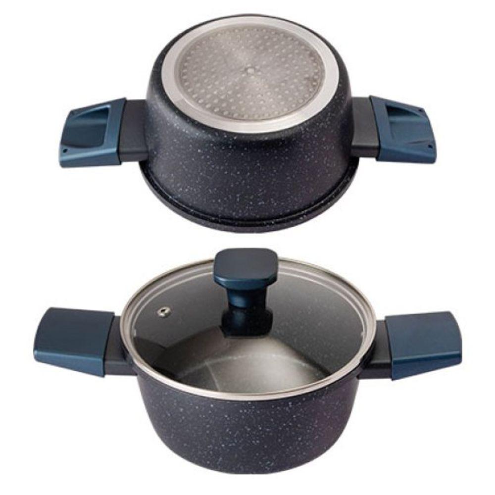 Caçarola Antiaderente Alumínio 18cm Tampa Vidro Fogão Induçã - 7