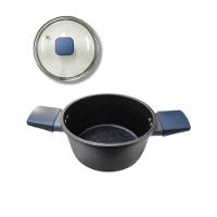 Caçarola Antiaderente Alumínio 18cm Tampa Vidro Fogão Induçã - 2