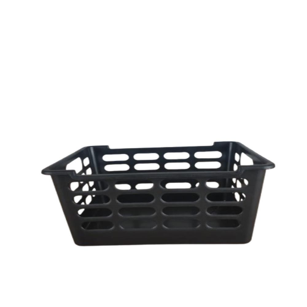 Cesto Organizador Multiuso Porta Objetos Caixa Atenas Guarda Roupa Armario Banheiro Lavanderia Gaveta Preto - 5