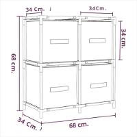 Organizador Quadruplo 2 Andares Tnt E Ferro 68 Cm X 34 Cm X - 2
