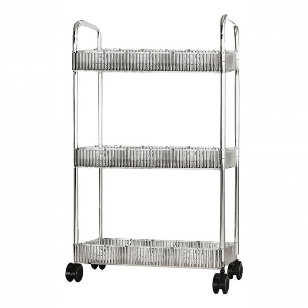 Carrinho Organizador 3 Andares Transparente Plástico Rodinha - 1