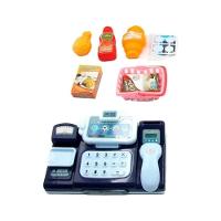 Caixa Registradora Mini Mercadinho Cinza Calculadora Scanner - 1