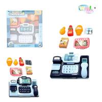 Caixa Registradora Mini Mercadinho Cinza Calculadora Scanner - 3