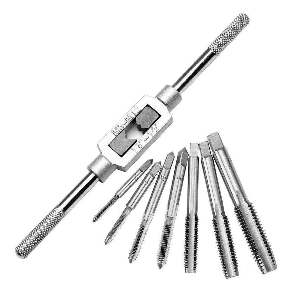 Kit Tarraxas E Macho Vira Macho Abrir Rosca Aço Carbono Ferr - 1