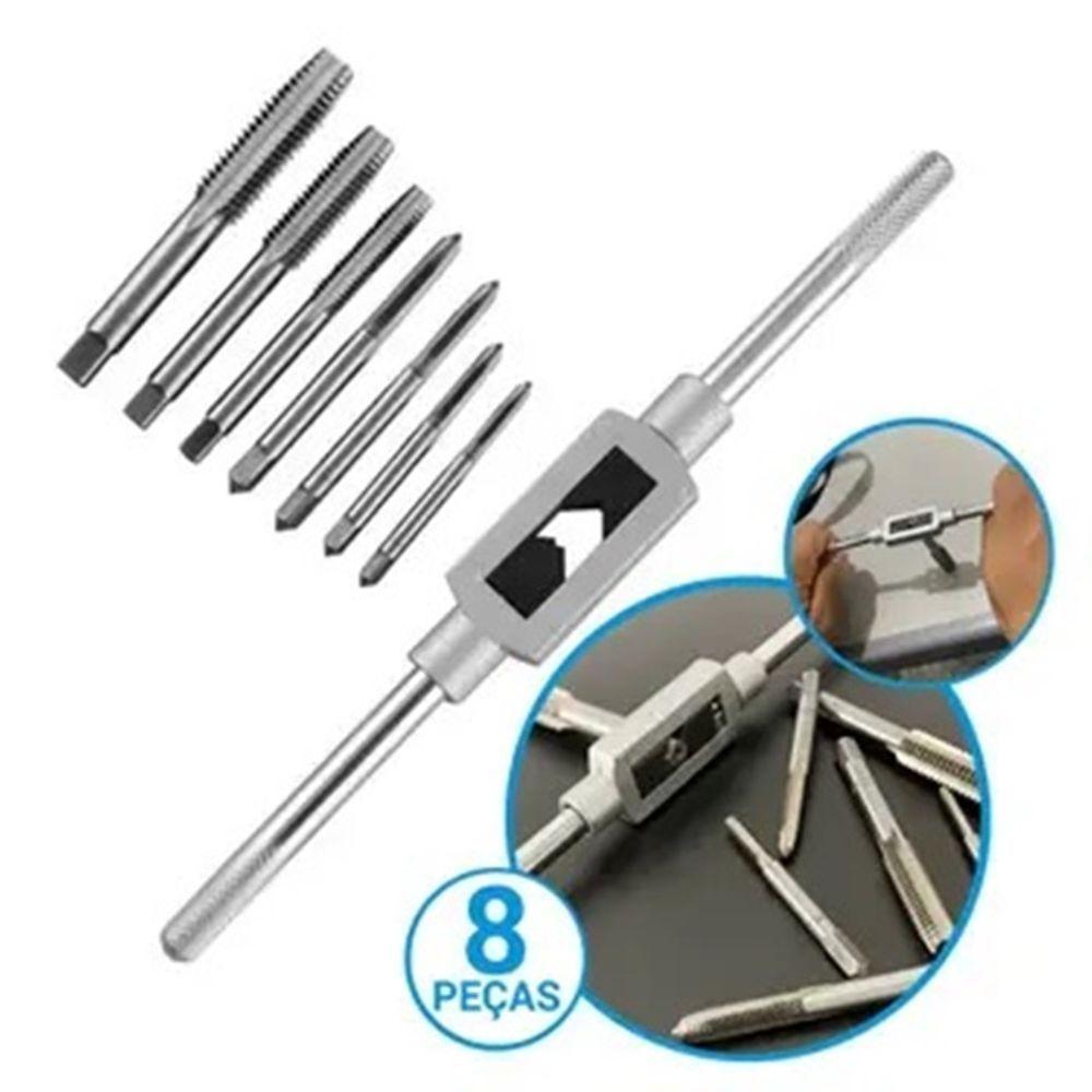 Kit Tarraxas E Macho Vira Macho Abrir Rosca Aço Carbono Ferr - 5