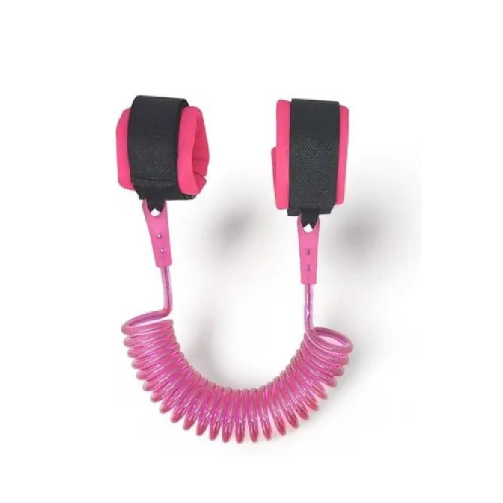 Pulseira Guia Ajustavel Infantil Trava De Seguranca Controle Criança Passeios Lojas E Parques Rosa - 4