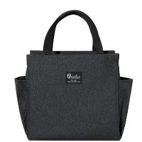 Bolsa Termica Grande Fitness Academia Dieta Trabalho Executivo Bolsa Alca 2 Bolsos Porta Garrafa Preta - 6