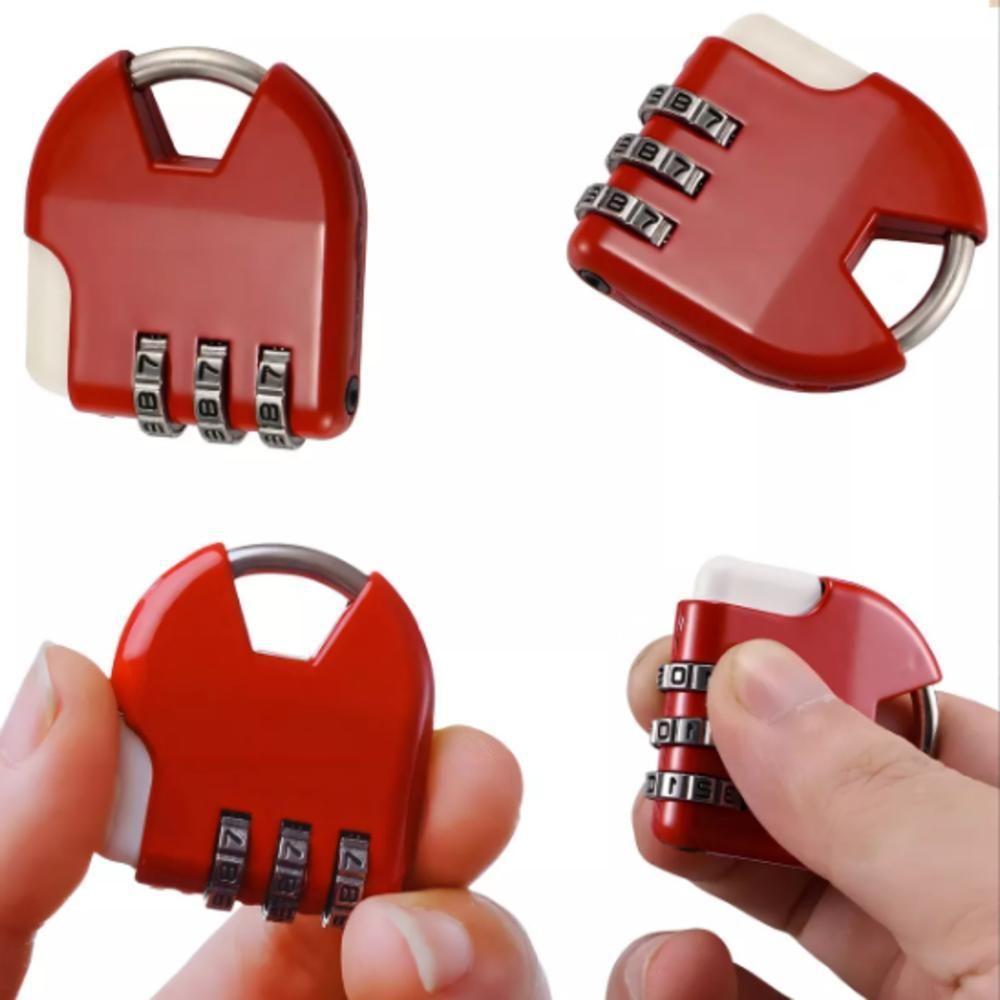 Cadeado Segredo Senha Tsa Ajustavel Antifurto Portatil Mala Mochila Armario Aeroporto Viagem Leve Resistente - 4