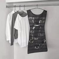 Cabide Organizador Porta Joias Bijuterias Multiuso 2 Em 1 Saco Pendurar Armario Guarda Roupa Brincos Colares Pulseiras - 3