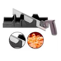 Caixa Meia Esquadria Manual Kit Gabarito Serrote Com Serra Corta Em Angulos 300mm Carpinteiro Profissional - 5