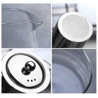 Chaleira Vidro Infusor Inox Bule 500ml Grande Cha Cafe Coador Jarra Transparente Luxo - 5
