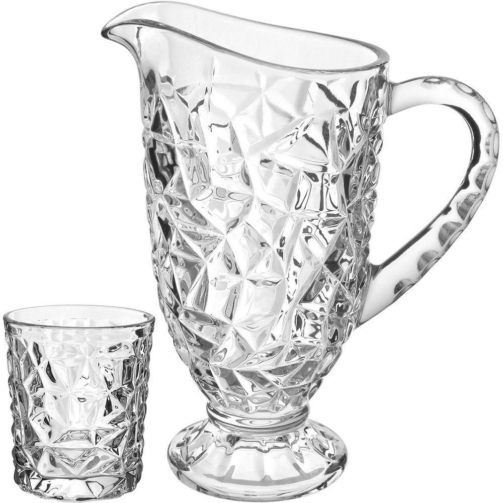 Conjunto Jarra E Copos Cristal Eco Home & Co 1l/275ml - 1