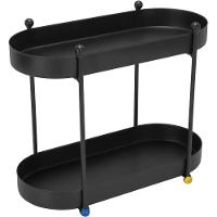 Suporte Para Vasos 2 Niveis Home&co Metal 23x27x13cm Preto Branco Vaso - 1