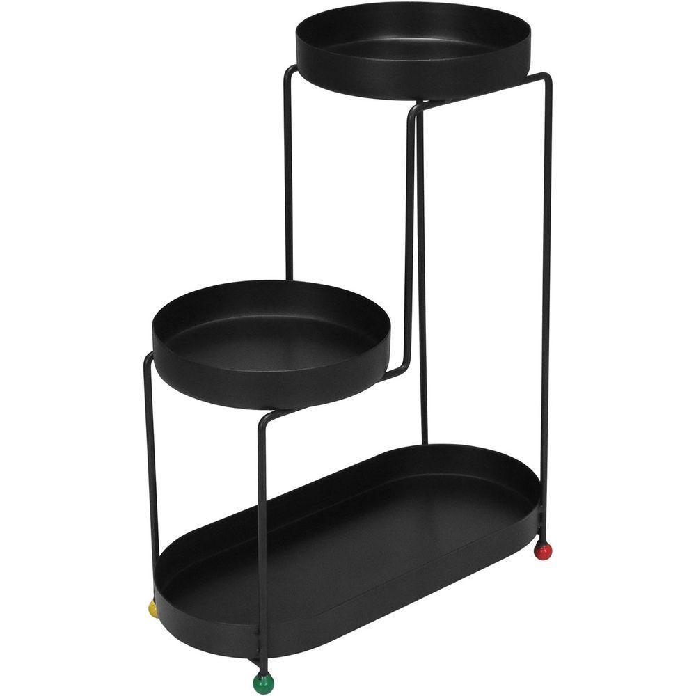 Suporte Para Vasos Planta 3 Niveis Home&co 45x35x17cm Preto - 1