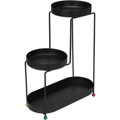 Suporte Para Vasos Planta 3 Niveis Home&co 45x35x17cm Preto
