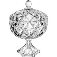 Potiche Decorativo Home&co Com Pé Eco Crystal 25x24cm Branco - 1