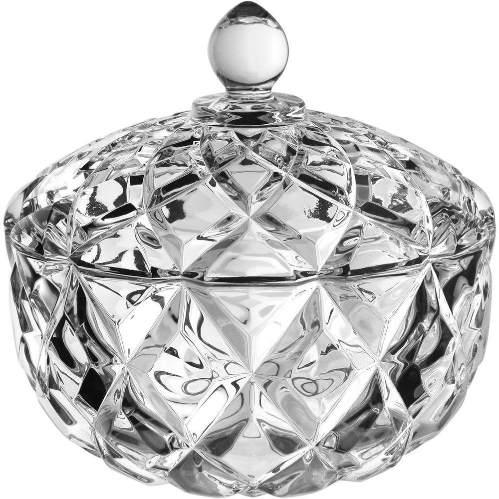 Potiche Bomboniere Home&co Eco Crystal 23x24cm Transparente Branco - 1