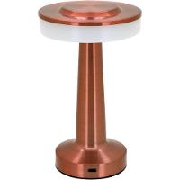Luminária Led Mesa Usb Abajur Metal 20x12x12cm Cobre - 1
