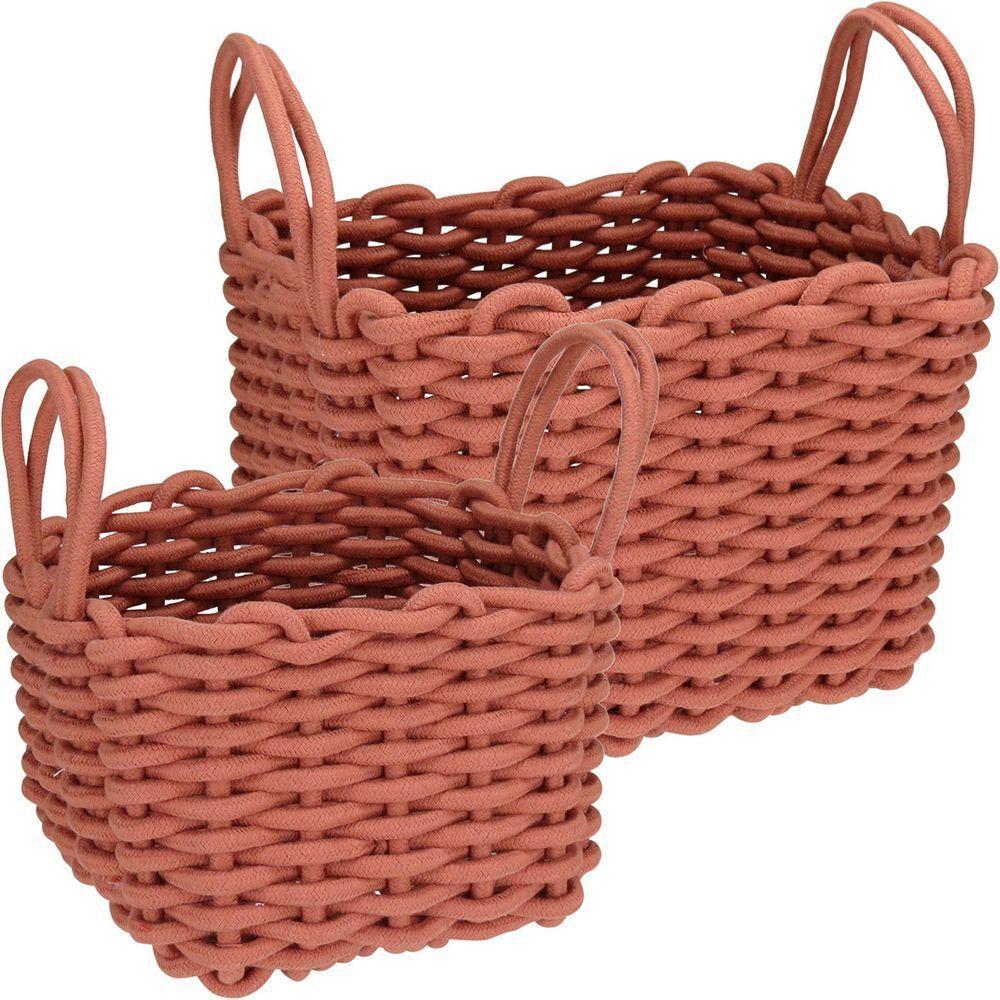 Jogo 2 Peças Cesta Organizadora Home&co - G:31x27 P:26x21 Cm - 1