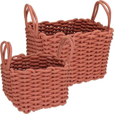 Jogo 2 Peças Cesta Organizadora Home&co - G:31x27 P:26x21 Cm