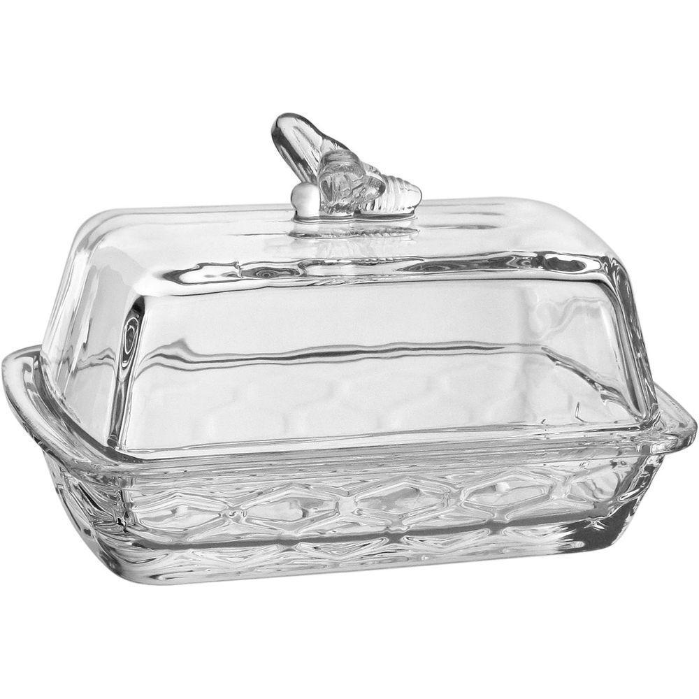 Manteigueira Home&co Com Tampa Vidro 9x15x10cm Transparente - 1