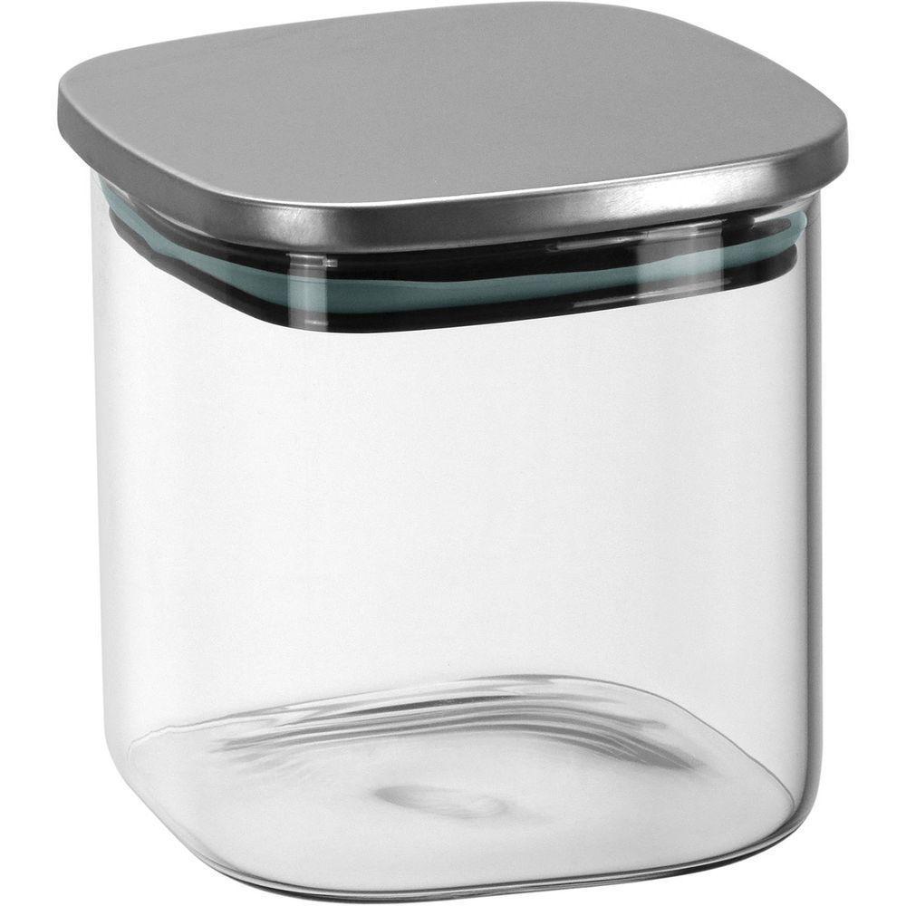 Pote Mantimentos Quadrado Com Tampa Inox Borossilicato 600ml - 1