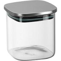 Pote Mantimentos Quadrado Com Tampa Inox Borossilicato 600ml - 1