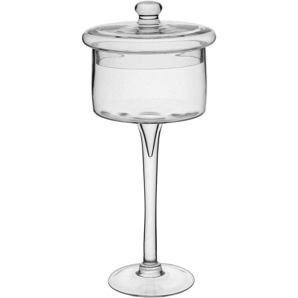 Vaso Potiche Bomboniere Home&co Vidro 40x16x16 Transparente - 1
