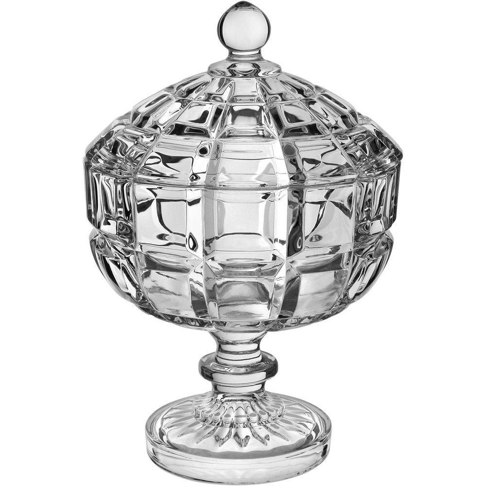 Potiche Com Tampa Redondo Eco Crystal Decorativo - 1