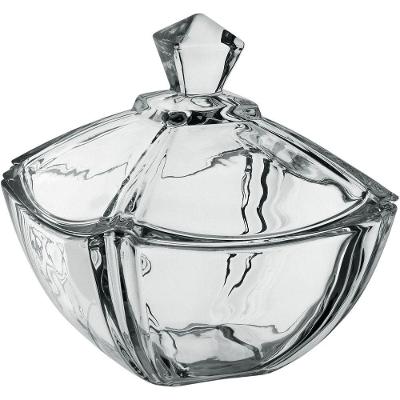 Potiche Bomboniere Baleiro Quadrado Home&co Tampa Vidro 9x18