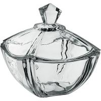 Potiche Bomboniere Baleiro Quadrado Home&co Tampa Vidro 9x18 - 1