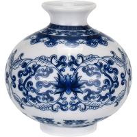 Vaso Redondo Decorativo Enfeite Home&co Cerâmica 9x9cm Azul - 1