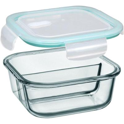 Pote Mantimentos Hermético Com 2 Divisoes Vidro Temperado