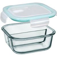 Pote Mantimentos Hermético Com 2 Divisoes Vidro Temperado - 1