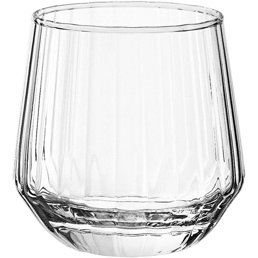 Jogo 6 Copos Home&co Vidro Canelado 370ml 6x9 Transparente - 1