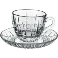 Jogo 6 Xicaras De Cafe Com Pires Home&co Vidro 35ml 10x6x5cm - 1