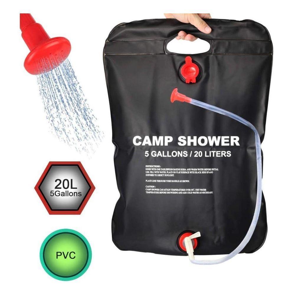 Ducha Solar Portatil Para Acampamento Camping Praia Pesca Shower Camp De 20 Litros Chuveiro Com Aquecimento Solar Comple - 1