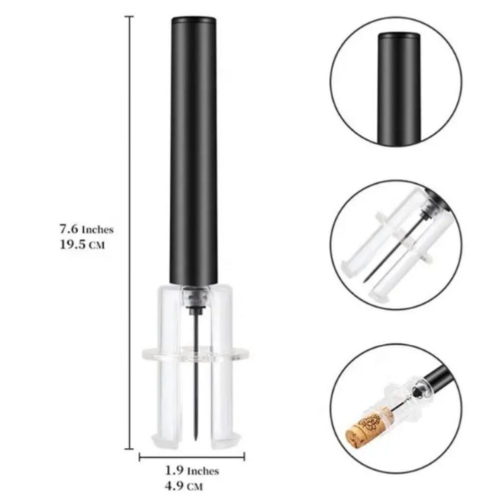 Saca Rolha Abridor Vinho Bomba De Pressão De Ar Pneumatico Air Pump Garrafa Sommelier Profissional Luxo Premium - 6