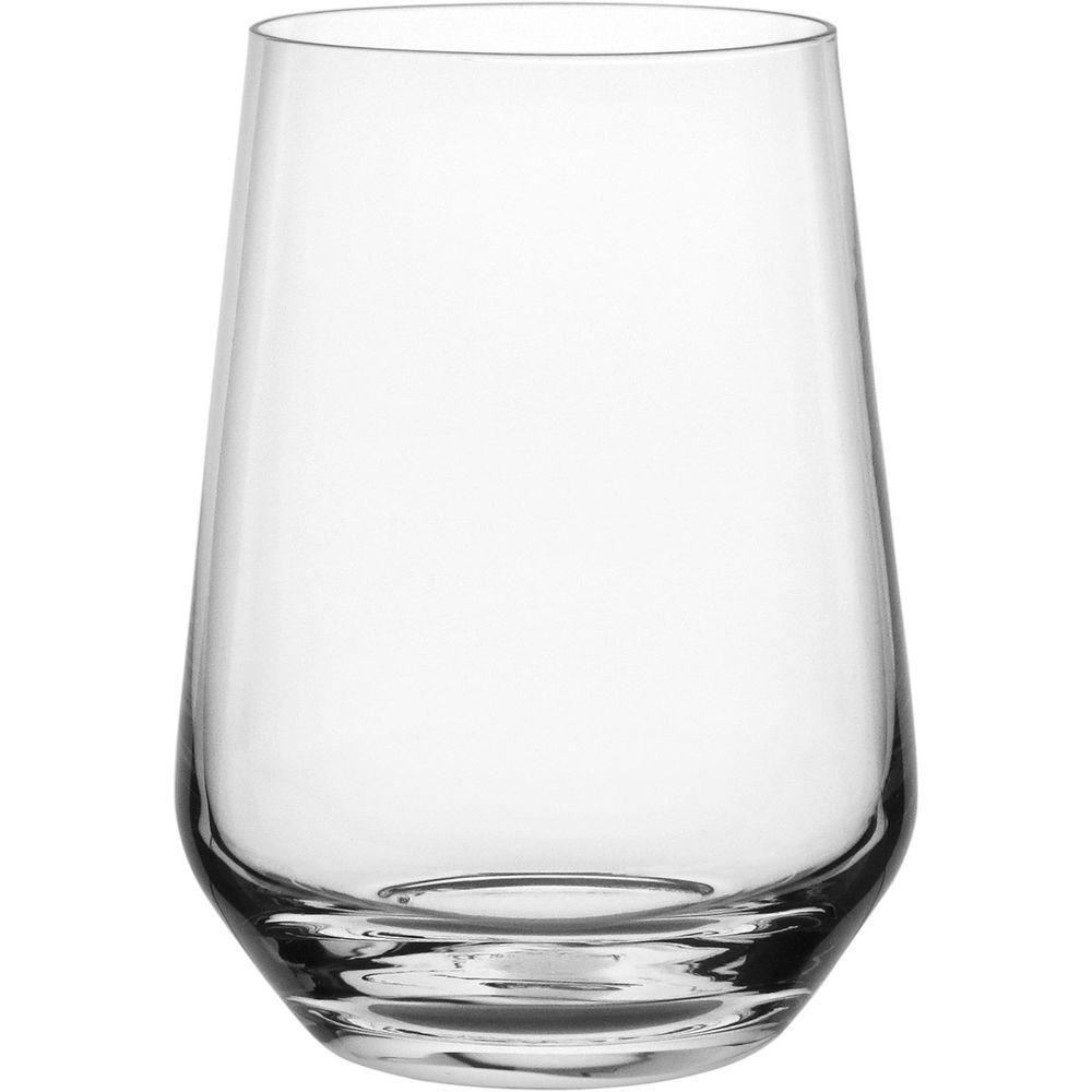 Jogo 6 Copos Baixo Vidro 410ml água Suco Drink Transparente - 1