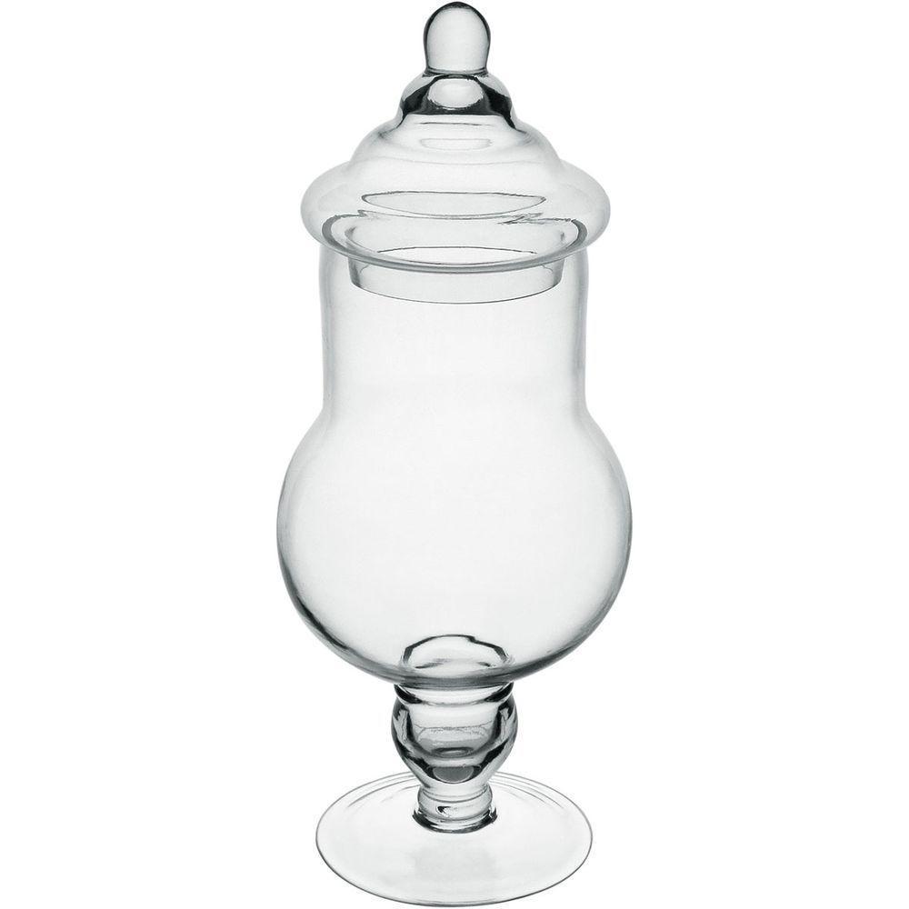 Bomboniere Baleiro Potiche Redondo Home&co Tampa Vidro 43x17 - 1