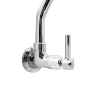 Torneira Cozinha Bica Móvel Metal Cromada 1/4 Volta Parede Luxo - 2