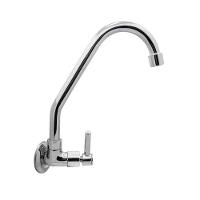 Torneira Cozinha Bica Móvel Metal Cromada 1/4 Volta Parede Luxo