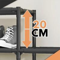 Sapateira 5 Andares 12 Kg Tnt, Ferro E Plastico 120 Cm X 21, - 6