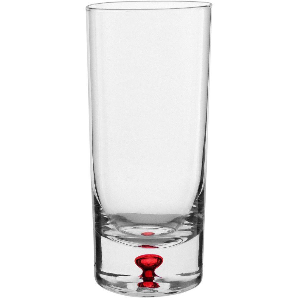 Jogo 6 Copos Home&co Esfera Vermelha Eco Crystal 450ml 15x7 - 1