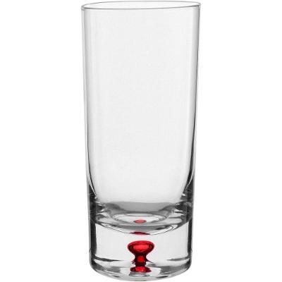Jogo 6 Copos Home&co Esfera Vermelha Eco Crystal 450ml 15x7