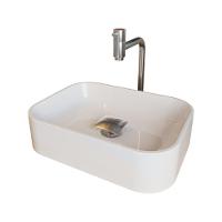 Cuba Pia Banheiro Oxford Torneira Inox Valvula Inox Click Branco Brilho - 1