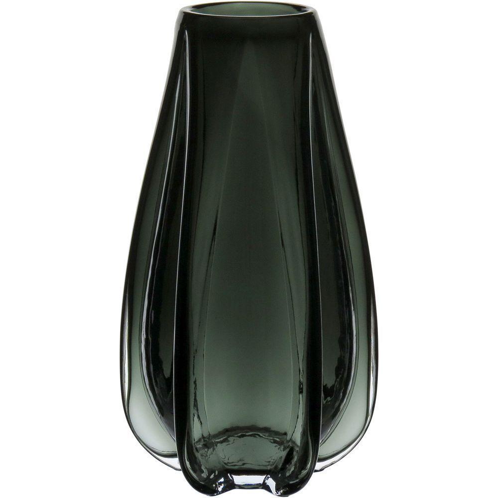 Vaso Decorativo Enfeite Casa Home&co Vidro 35x17x17cm Fumê - 1