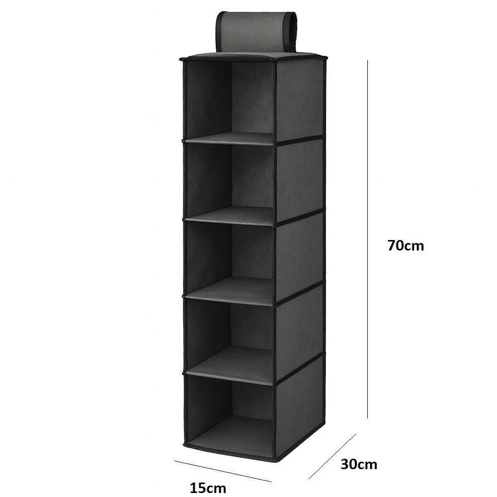 Prateleira Vertical De Porta Sapateira Organizador Guarda Roupa Closet Armario Multiuso 5 Divisorias Sapatos Lencol Toal - 7