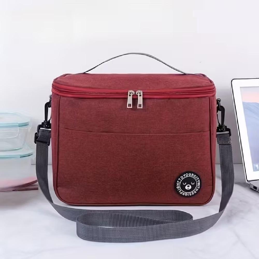 Bolsa Termica Fitness Frasqueira Trabalho Academia Frutas Marmita Bebida Lancheira Alca Regulavel Bolsinho Vinho - 7